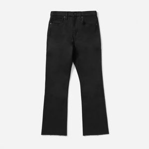 Everlane High Rise Kick Crop Black Jeans